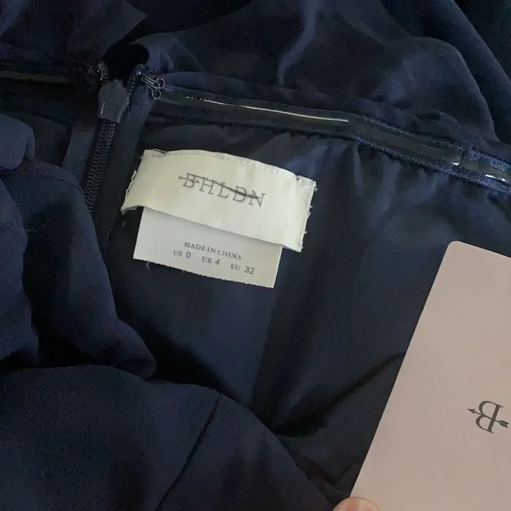 NWT BHLDN MACAU WHIPPED NAVY BLUE DRESS SIZE 0